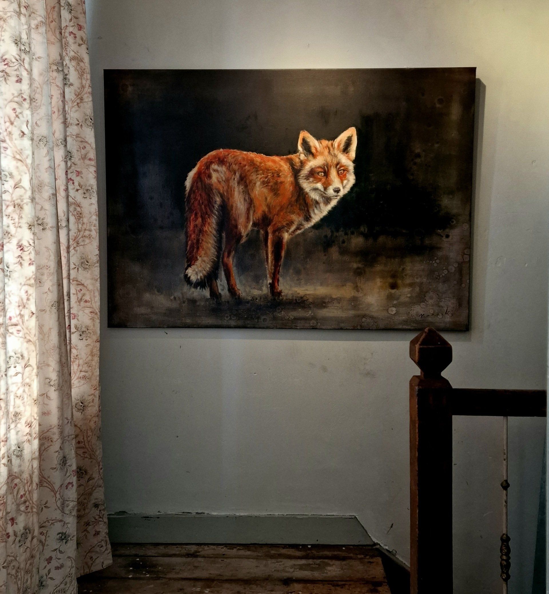 schilderij-vos-landelijk-warm