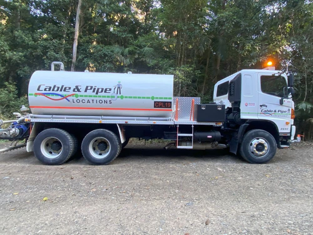 Vacuum Truck Positioned on A Roadway