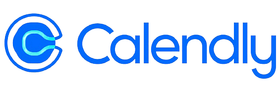 The Calendly logo: a blue, stylized letter C icon next to the blue word