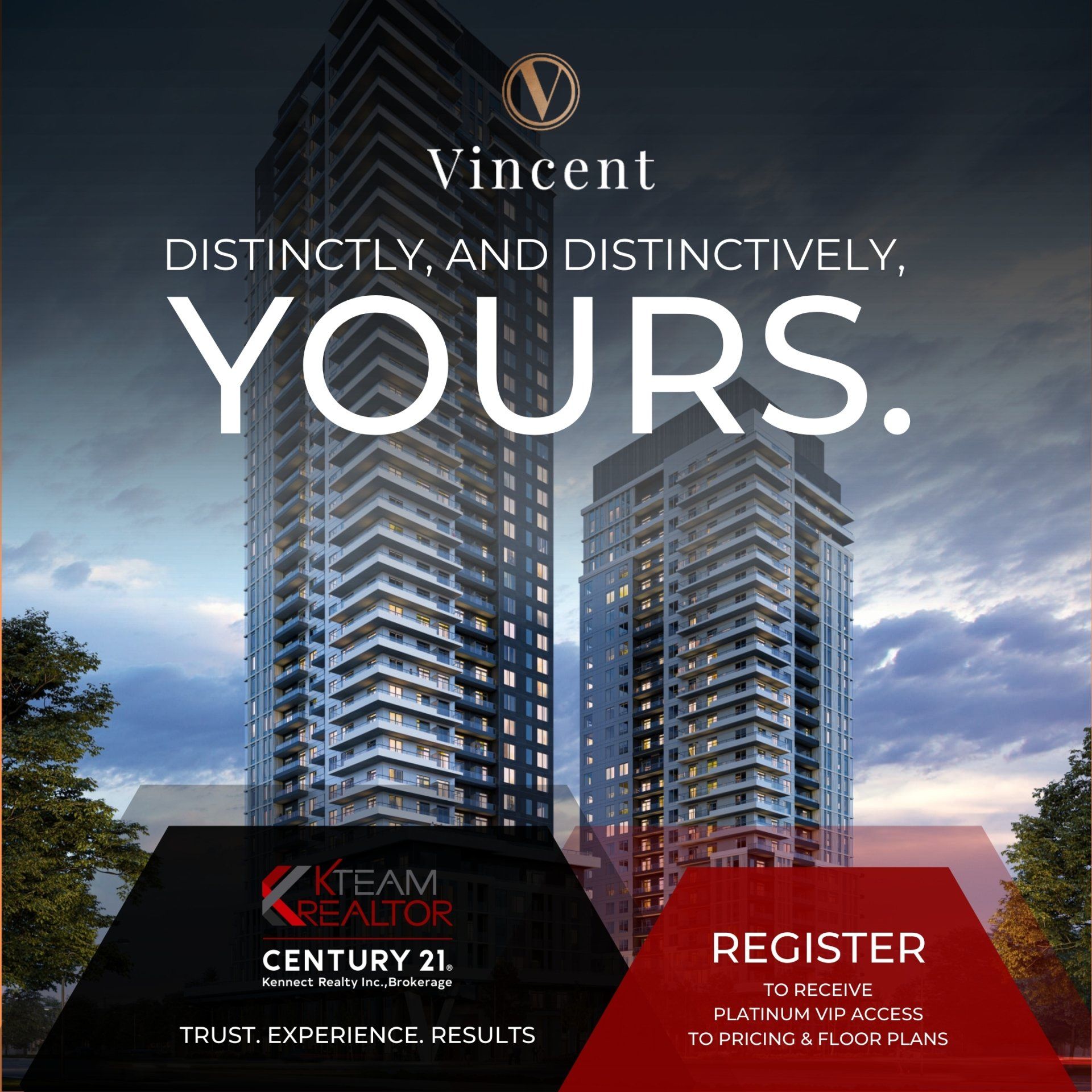 An advertisement for vincent distinctly and distinctively yours