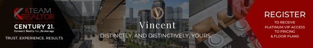 A blurred image of a sign for century 21 vincent