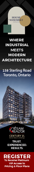 An advertisement for industrial meets modern architecture in toronto ontario