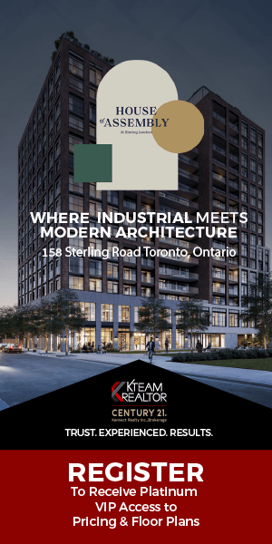 An advertisement for where industrial meets modern architecture