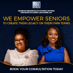 An advertisement for georgia 's premier black-owned law firm for estate planning and elder law