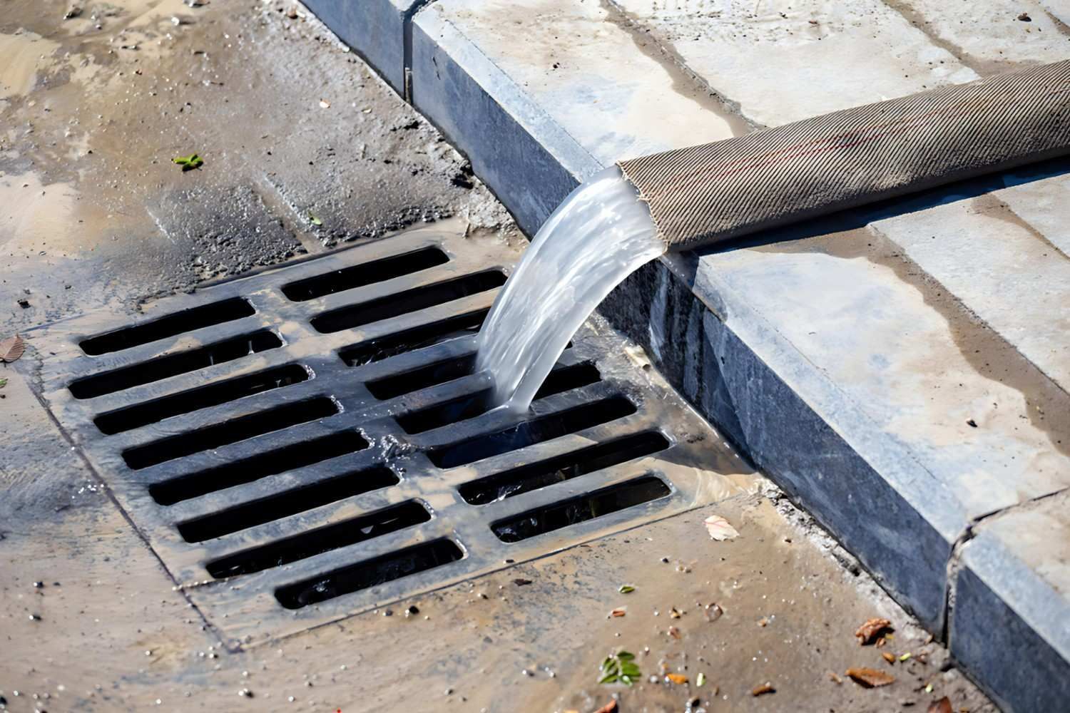 Water Is Coming out Of a Drain on The Sidewalk — B3 Plumbing in Flynn, ACT