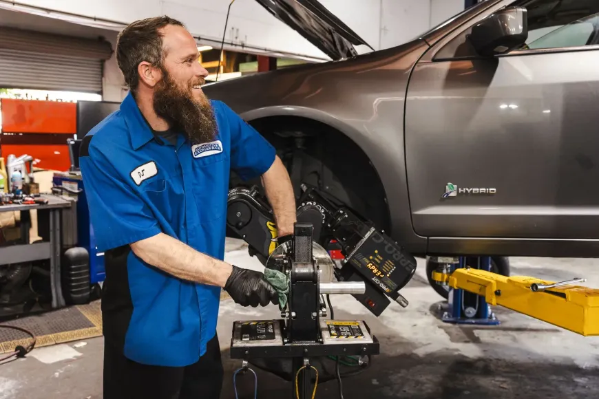Our Technician Works on a Vehicle Suspension in Rohnert Park, CA | Automotive Excellence