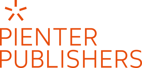 Logo van Pinter Publishers in oranje.