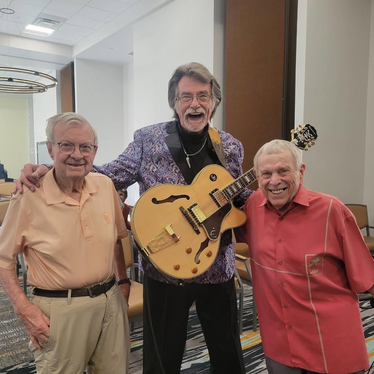 Kenny Laursen with happy seniors