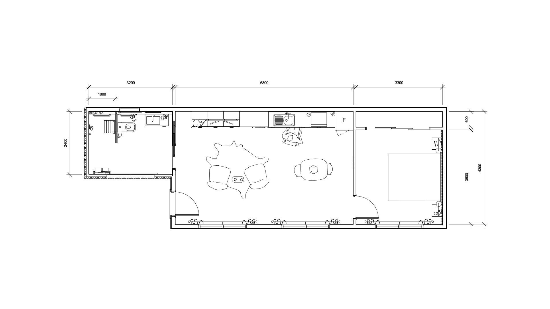 A black and white floor plan of a house on a white background.