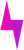 Gradient purple and pink lightning bolt.