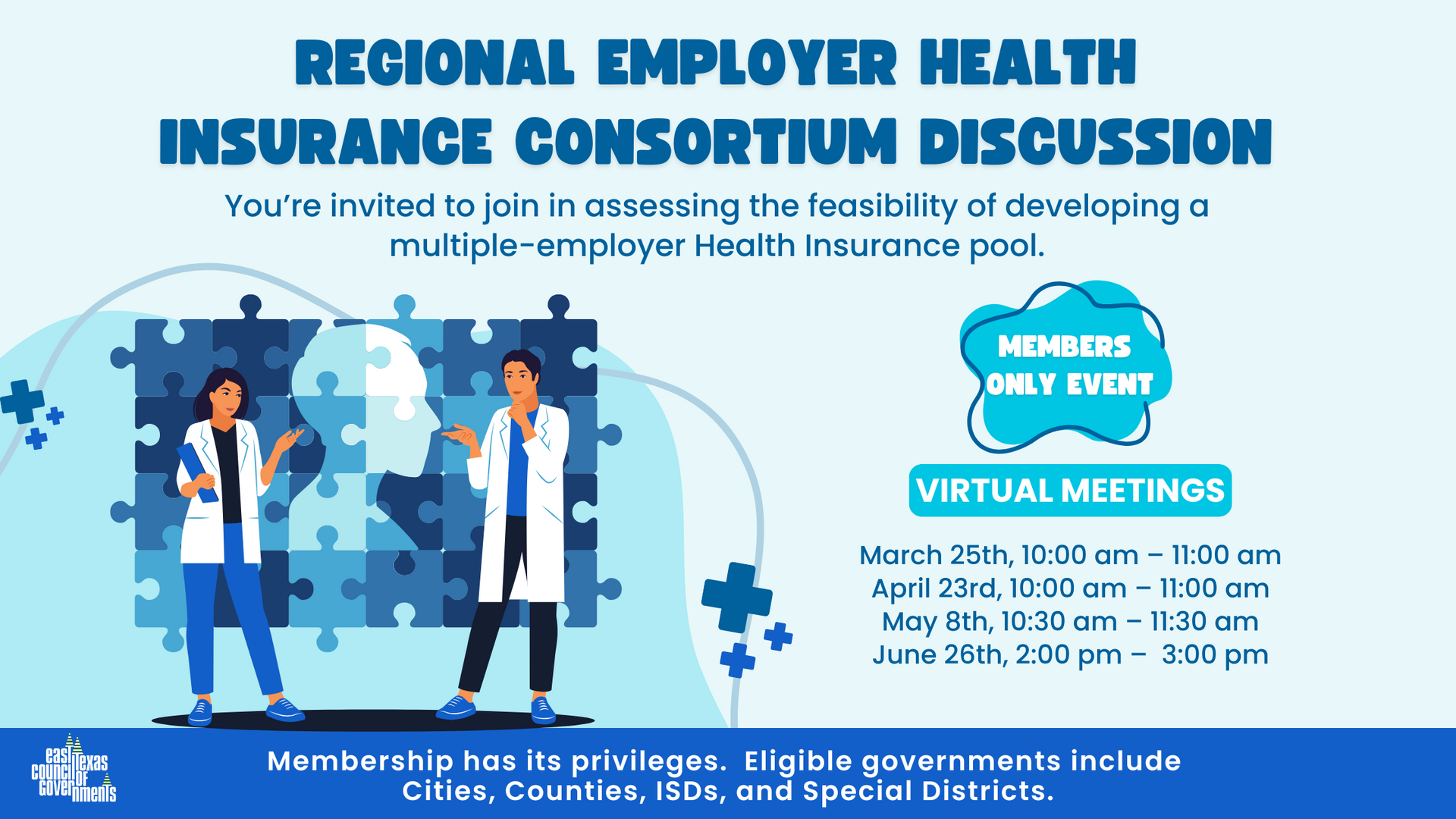 A poster for a regional employee health insurance consortium.