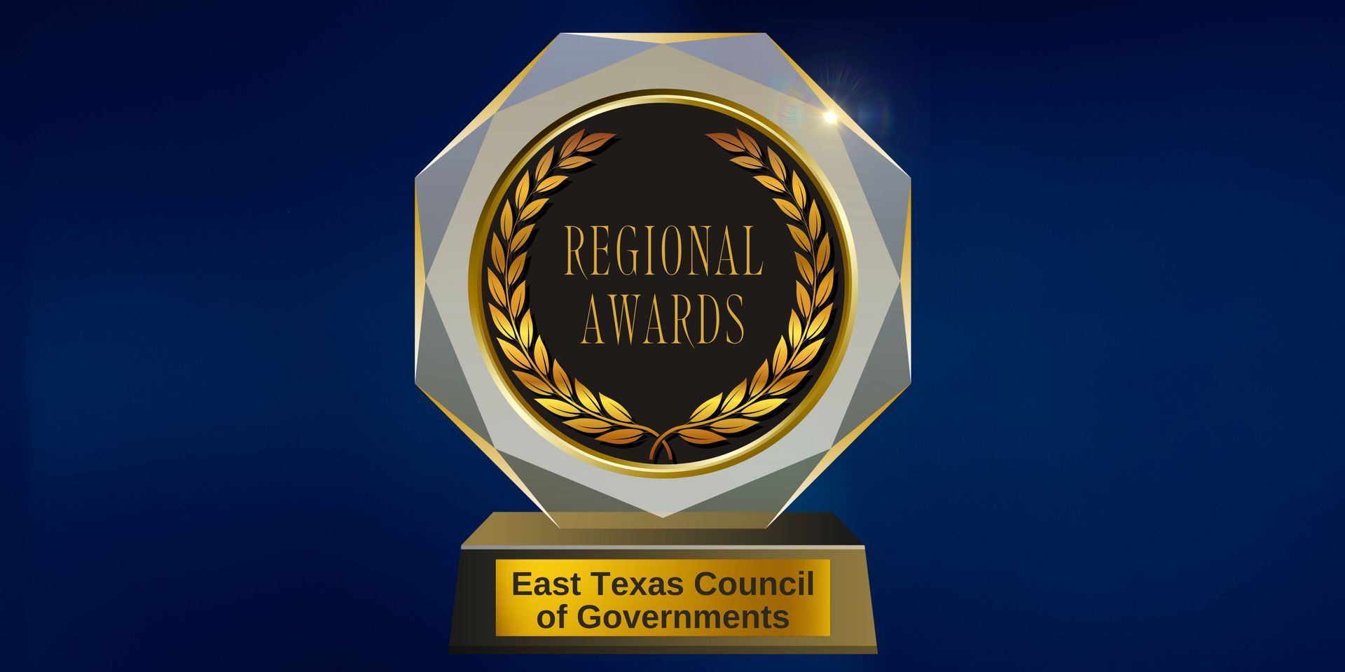 A trophy for regional awards from the east texas council of governments