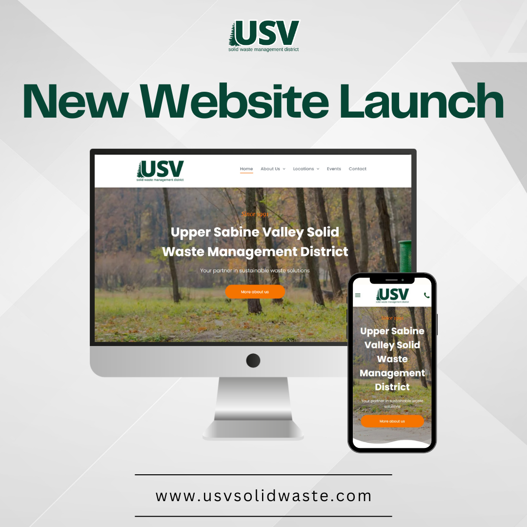 A computer and a cell phone are displaying a new website.