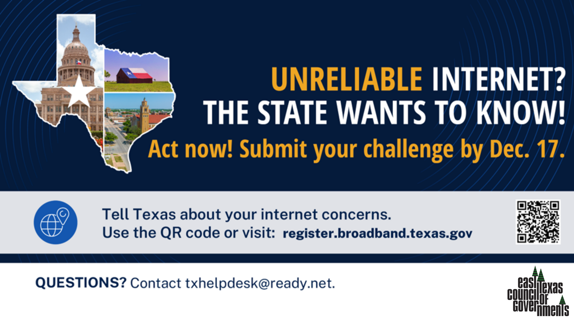 A poster that says unreliable internet the state wants to know