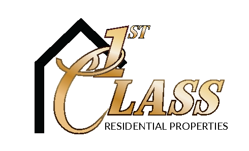 1st Class Residential Properties Header Logo - Select to go home