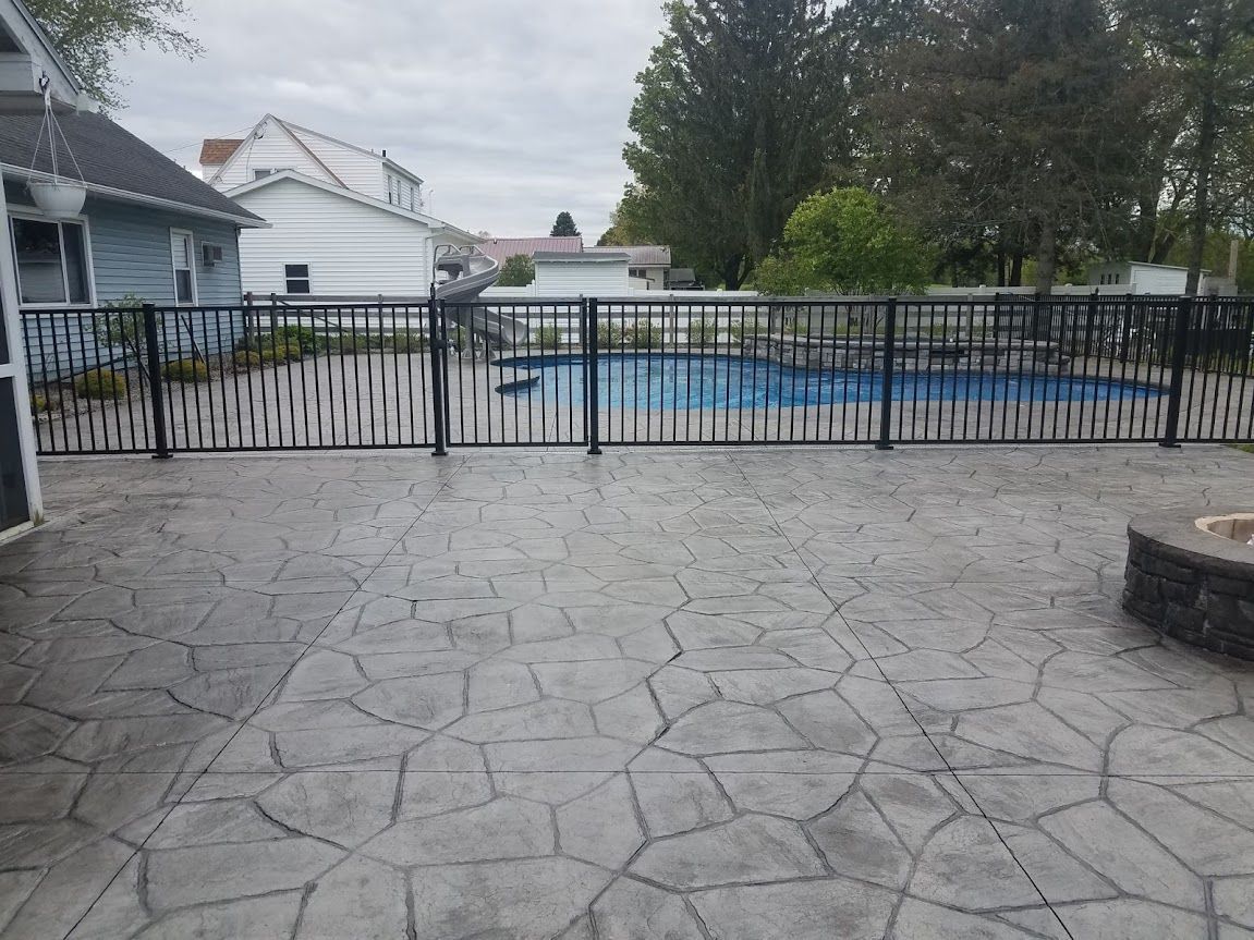 Concrete Stamped and Pool — Clinton, NY — CNY Custom Concrete & Masonry