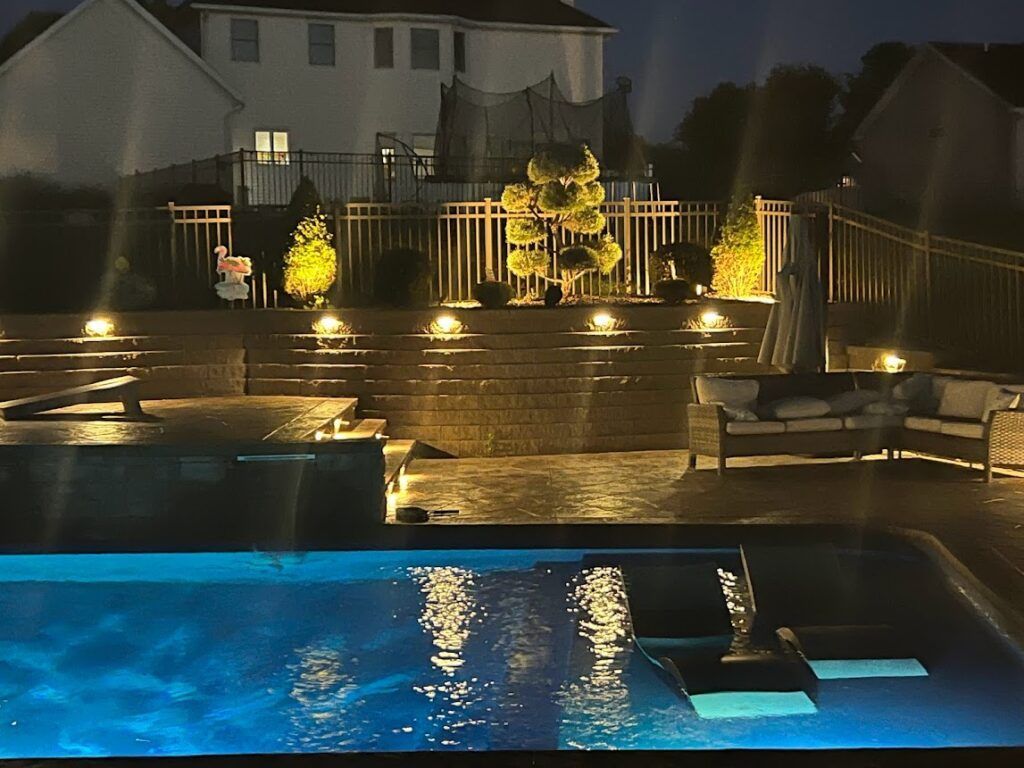 Garden at Night — Clinton, NY — CNY Custom Concrete & Masonry