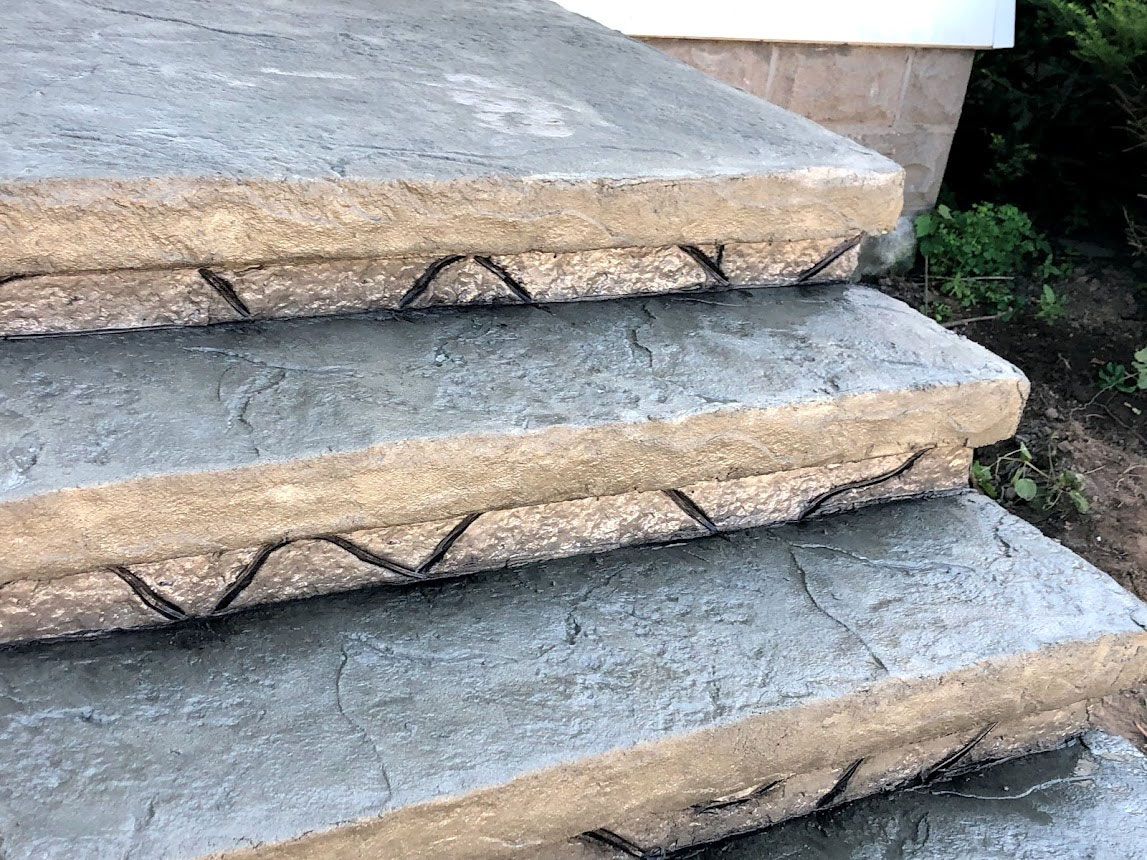 Stamped Concrete Staircase — Clinton, NY — CNY Custom Concrete & Masonry