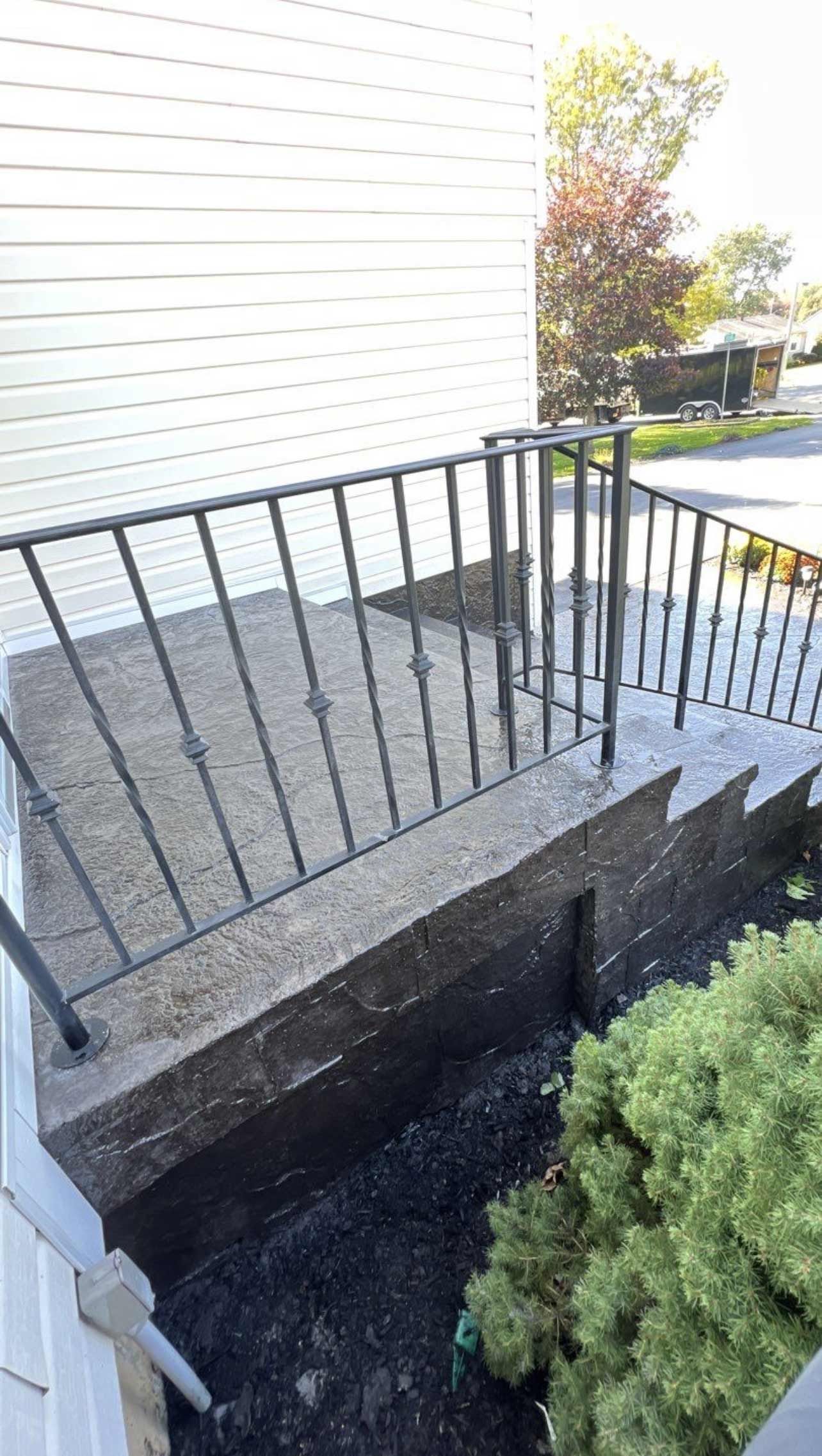 Stair and Handrail — Clinton, NY — CNY Custom Concrete & Masonry