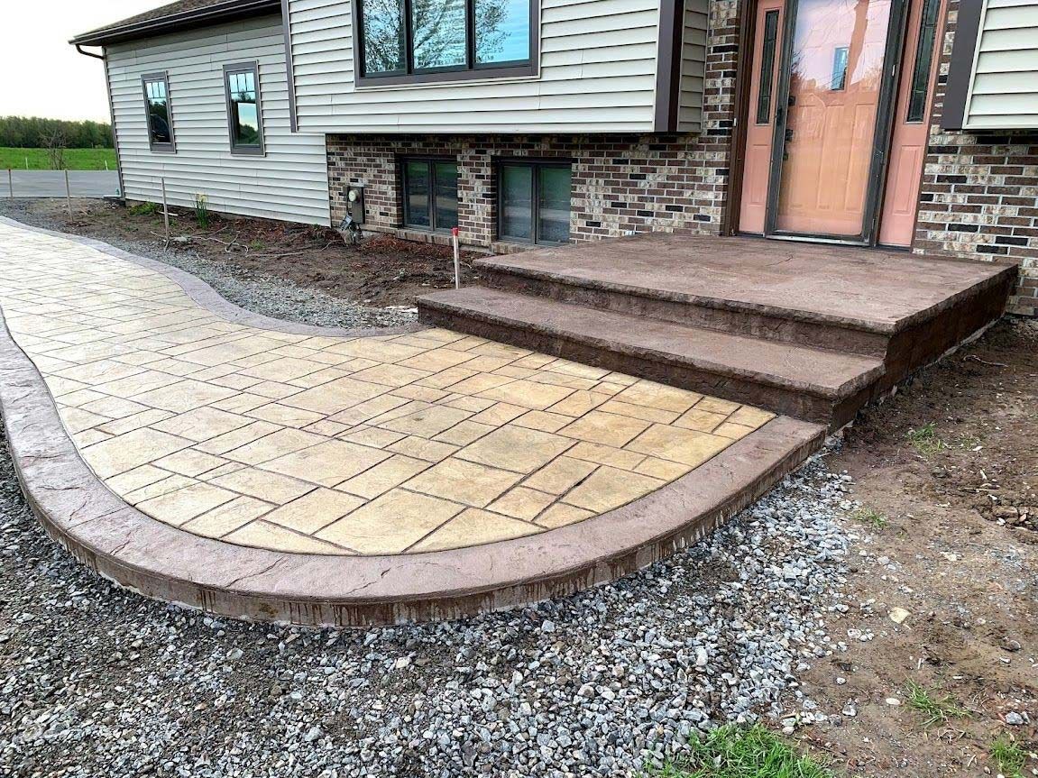 Walkway in Garden — Clinton, NY — CNY Custom Concrete & Masonry