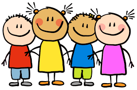 A group of children are standing next to each other and smiling