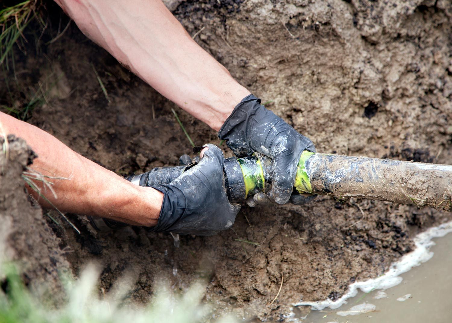 Man Doing Septic Repairs — Santa Rosa, CA — BDK Septic Service