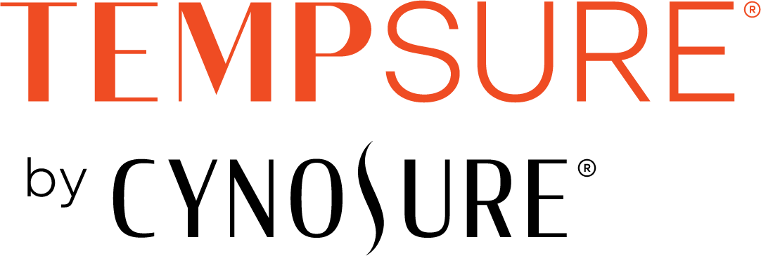 A logo for tempsure by cynosure on a white background
