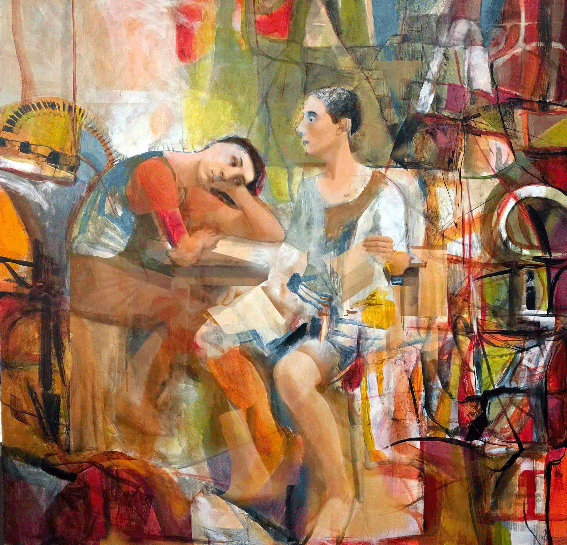 Abstract  Figurative Painting