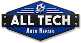 Blue and black All Tech Repair logo with a wrench icon and bold white lettering
