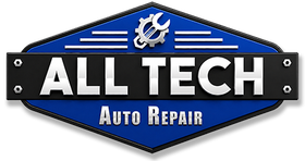 Blue and black “ALL TECH REPAIR” logo with a white gear icon and bold text