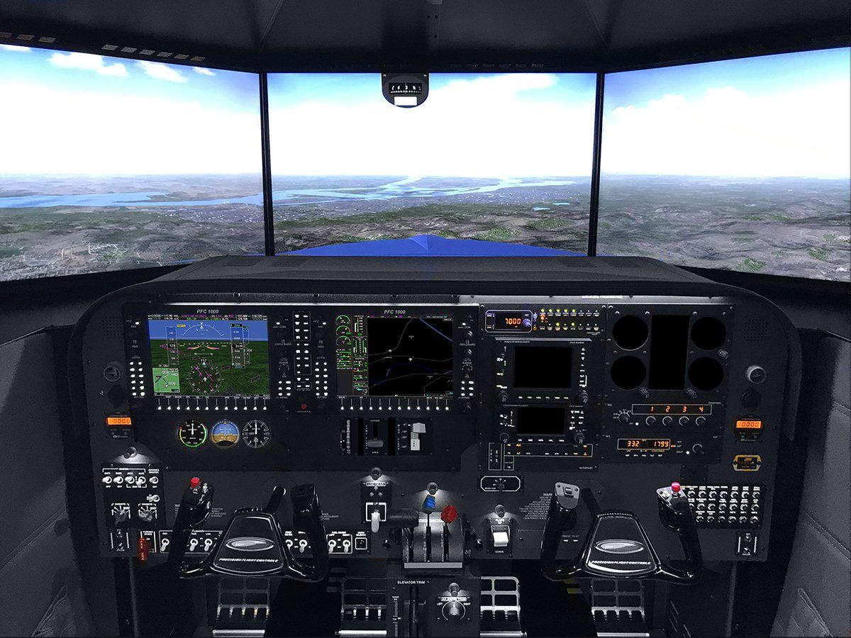 Click to enlarge G1000 panel on the DCX-MAX simulator