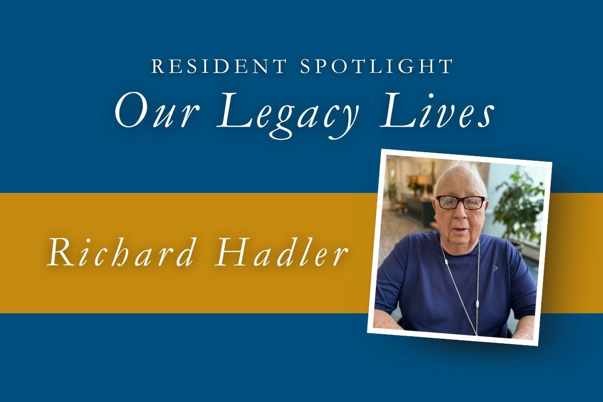 Resident Spotlight graphic featuring Richard Hadler, with text 