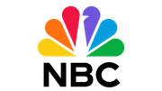 NBC logo with multicolored peacock above bold black letters on a white background