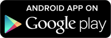 Android app on Google Play badge with multicolor Play icon on black background