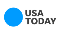 USA TODAY logo with a blue circle icon and bold black text on white background