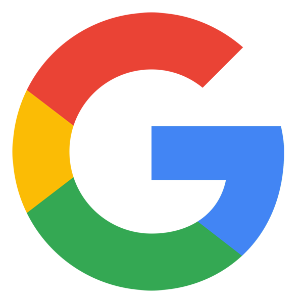 Google logo with multicolored stylized G on white background