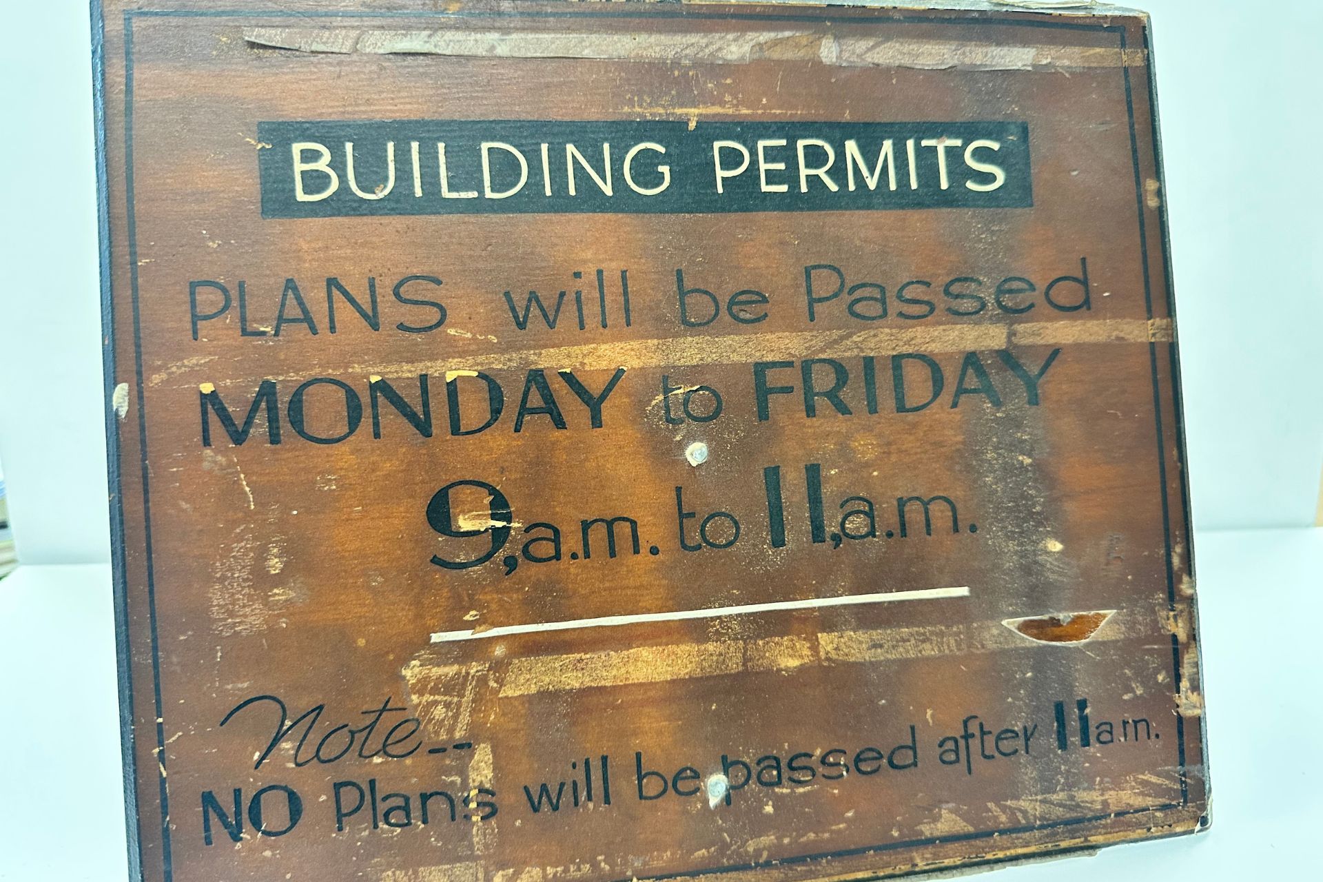 New acquisitions - town planning sign