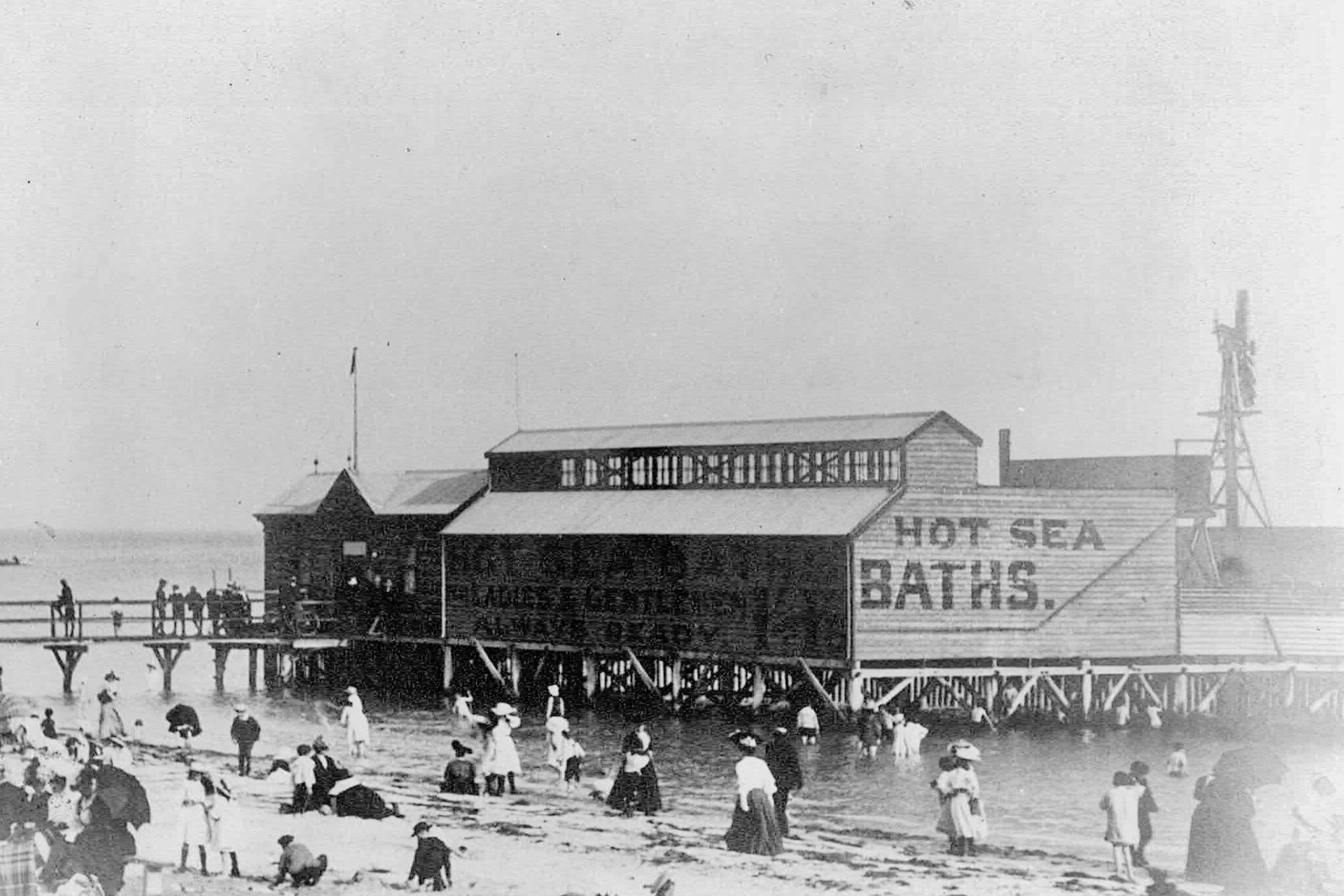 Williamstown Hot Sea Baths c.1900 photograph