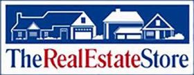 A blue realtor logo on a white background