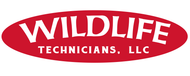 Wildlife Technicians, LLC logo in white text on a red oval background