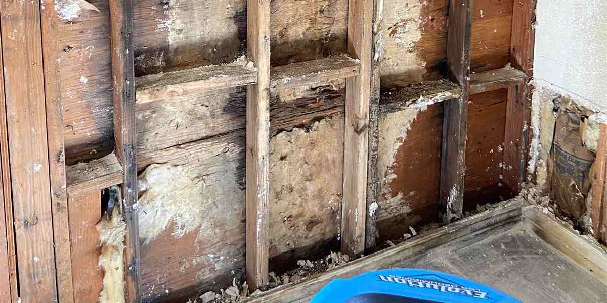 Water damage to home prior to repair caused by Tucson monsoon flood