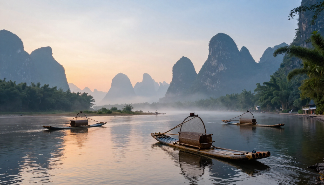 Scenic travel destination representing a long haul goal