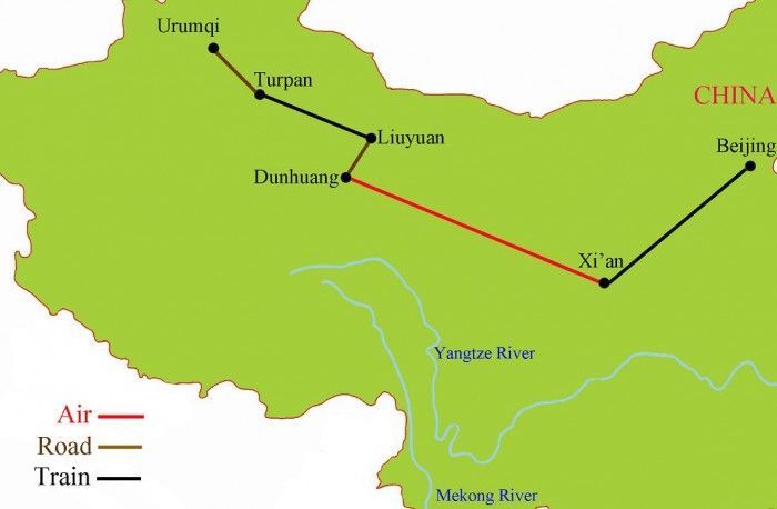 China Tour Map