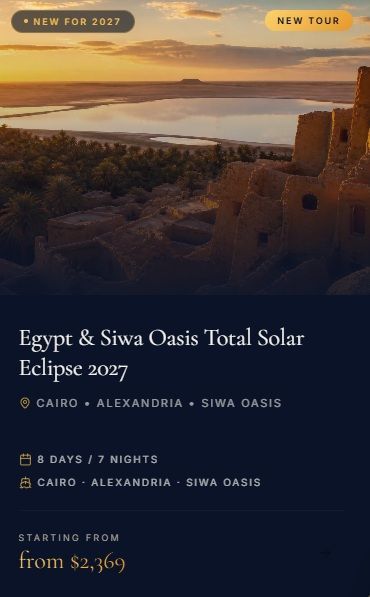 Budget Tour 2027 Egypt Eclipse