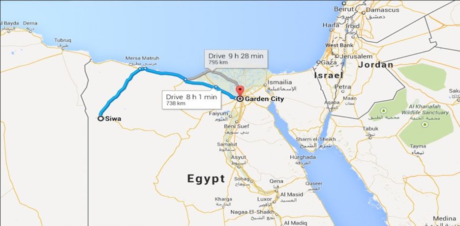 Siwa Solar Eclipse Tour Map