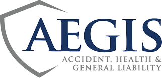The logo for aegis accident , health , and general liability