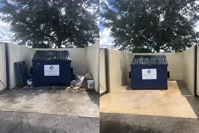 Dumpster pad cleaned