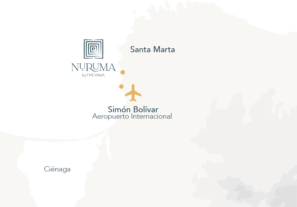 Map showing how to get to Santa Marta with route details for travelers visiting Colombia
