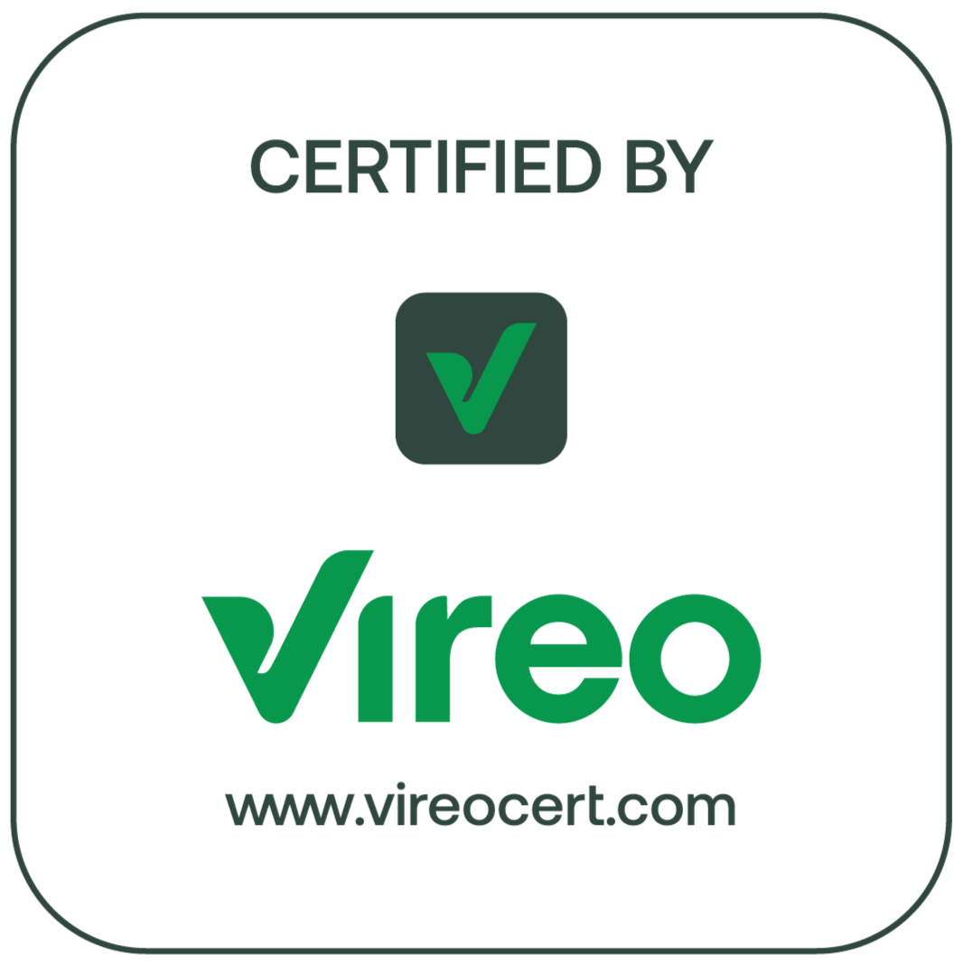 Certification of sustainability by Vireo