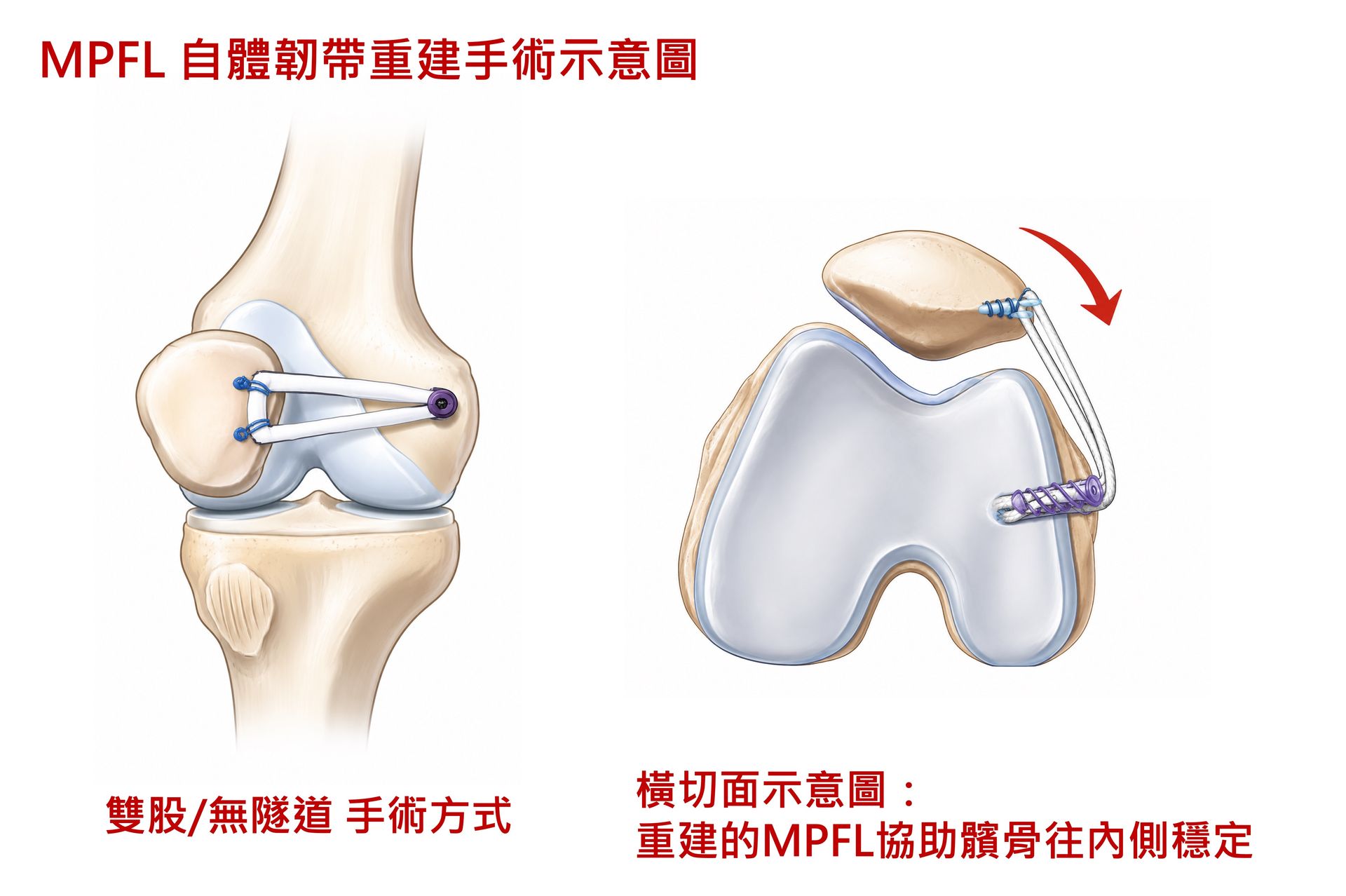 MPFL自體韌帶重建手術
